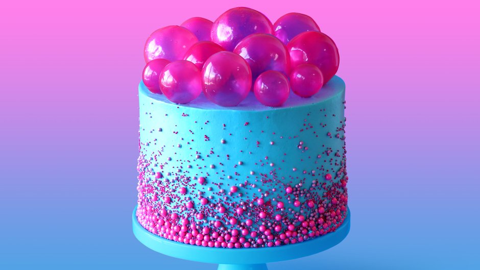 Желатиновые шарики для торта