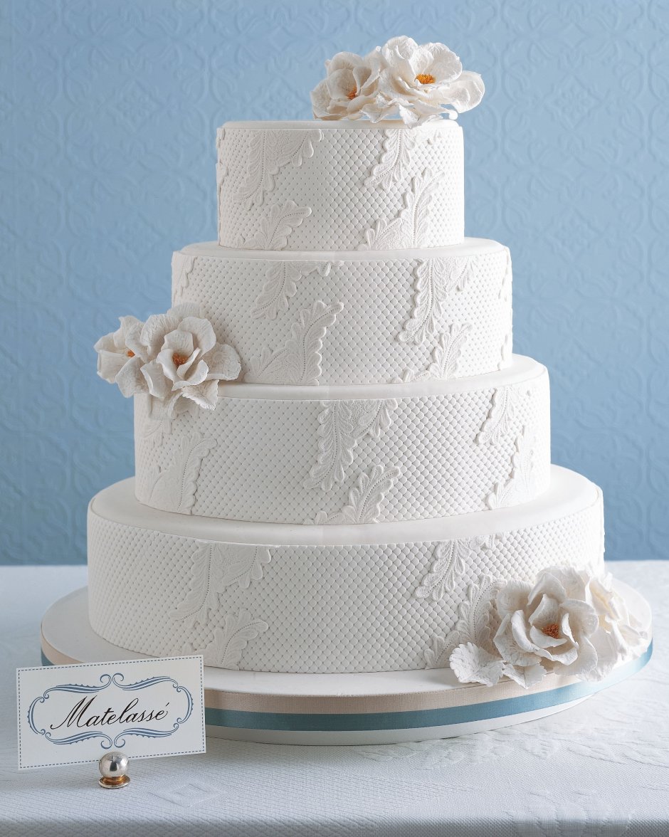 Свадебный кремовый торт Минимализм