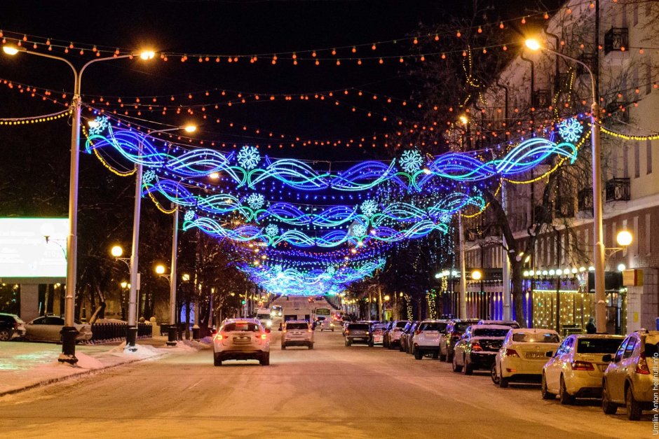 Улица Ленина зимой Уфа