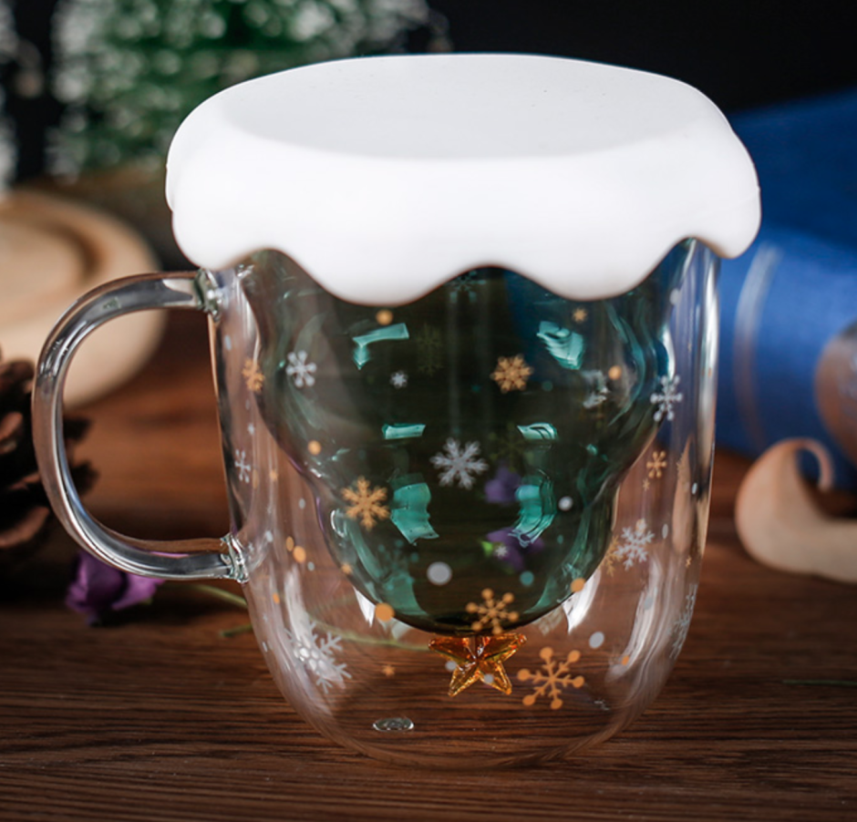 Double Wall Glass Mug елка