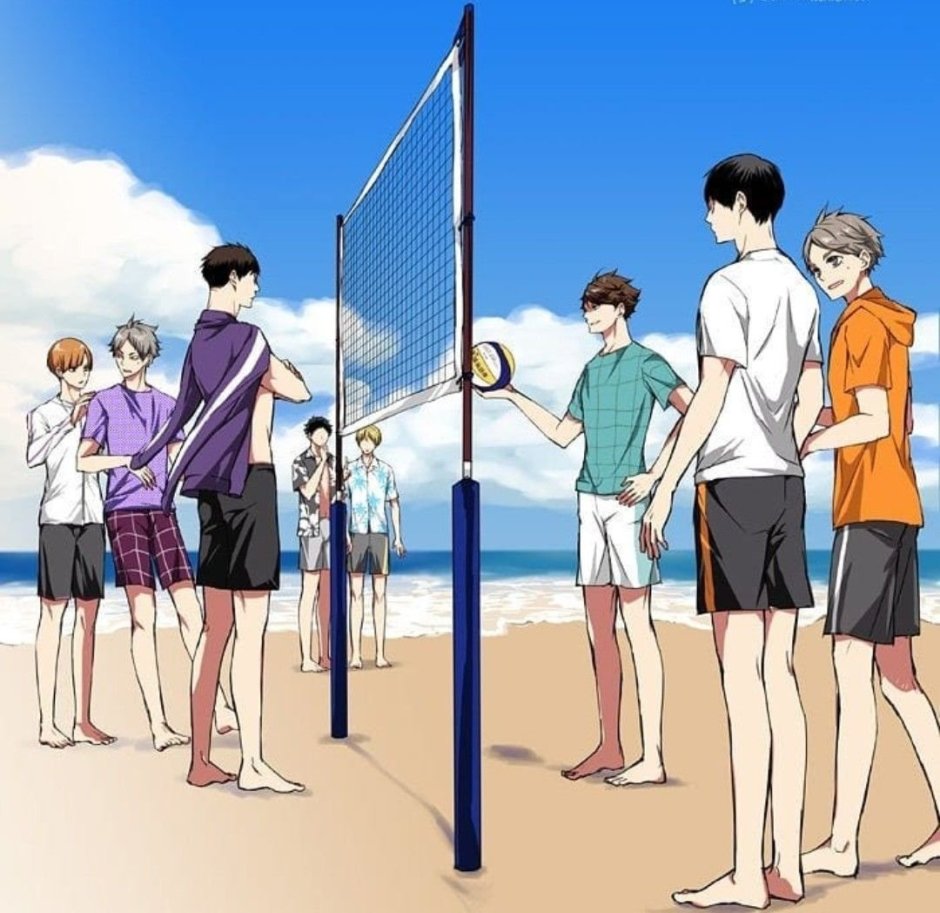 Пляжный волейбол аниме Haikyuu