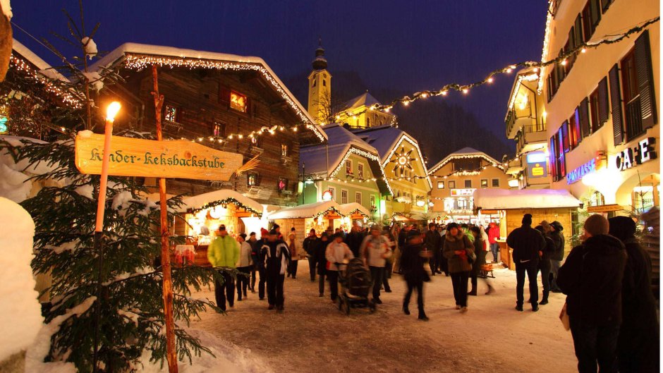 Зальцбург, Австрия- Рождественская ярмарка