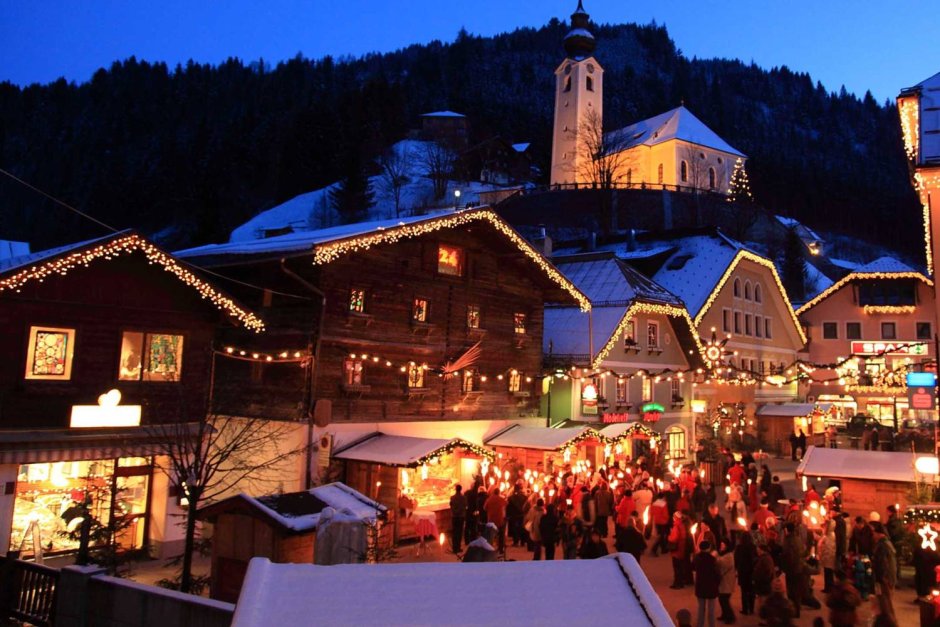 Зальцкаммергут Австрия Рождество