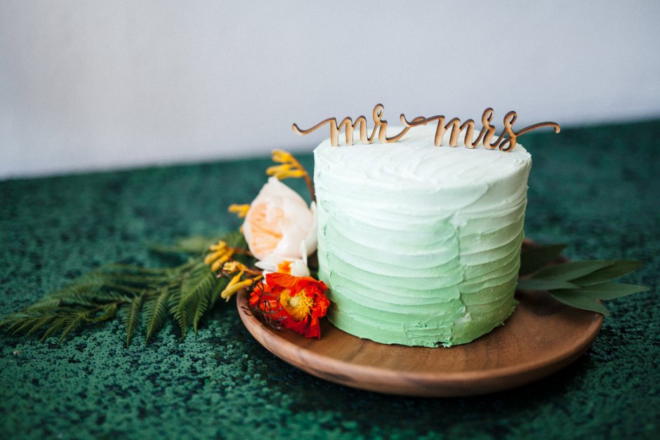 Изумрудная свадьба торт без мастики фото