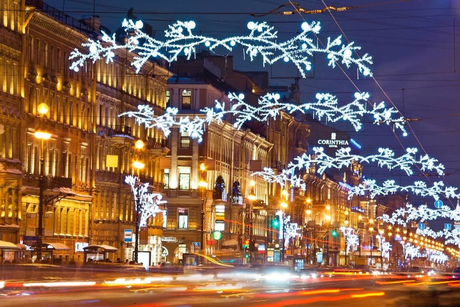 Невский проспект Санкт-Петербург новогодний