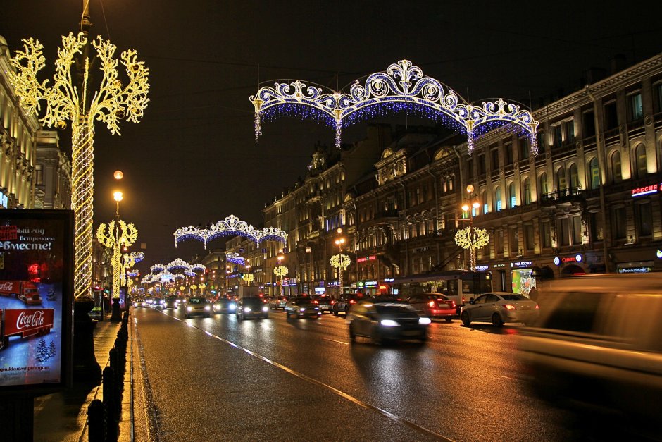 Невский проспект Санкт-Петербург ночью