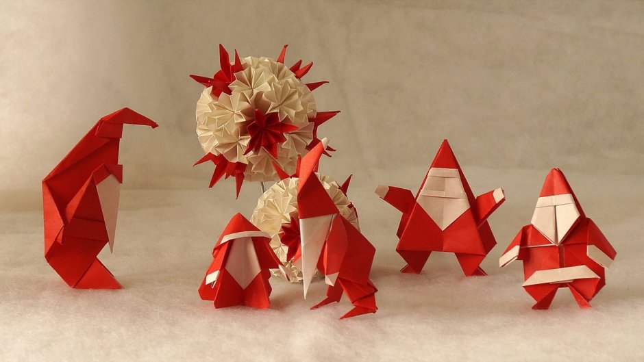 Необычные новогодние оригами