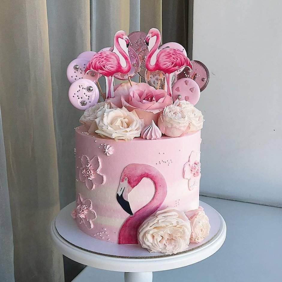 Торт в виде Фламинго