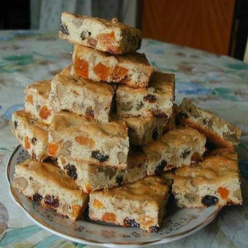 Печенье с сухофруктами и орехами