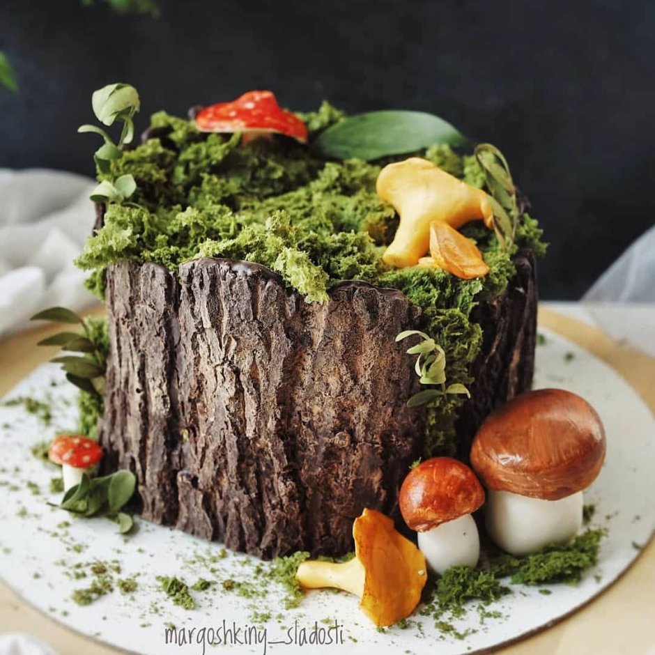 Печеночный тортик с грибами