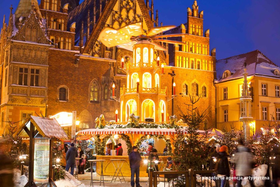 Гданьск Польша Рождество