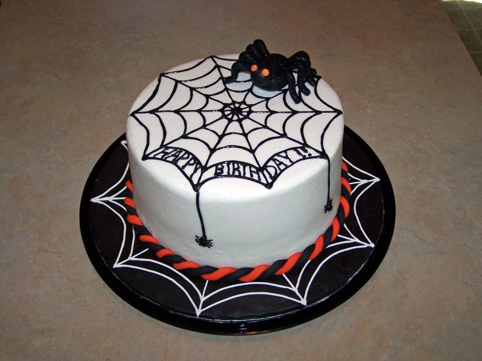 Украшение торта на Хэллоуин