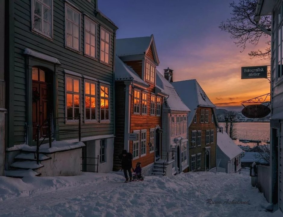 Берген Норвегия Рождество