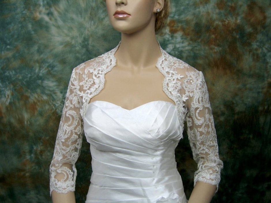 Болеро на свадебное платье
