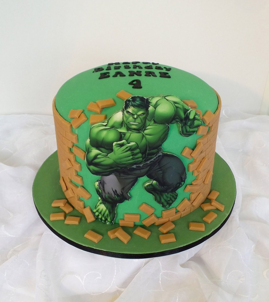 Торт на день рождения мальчика 4 года Халк