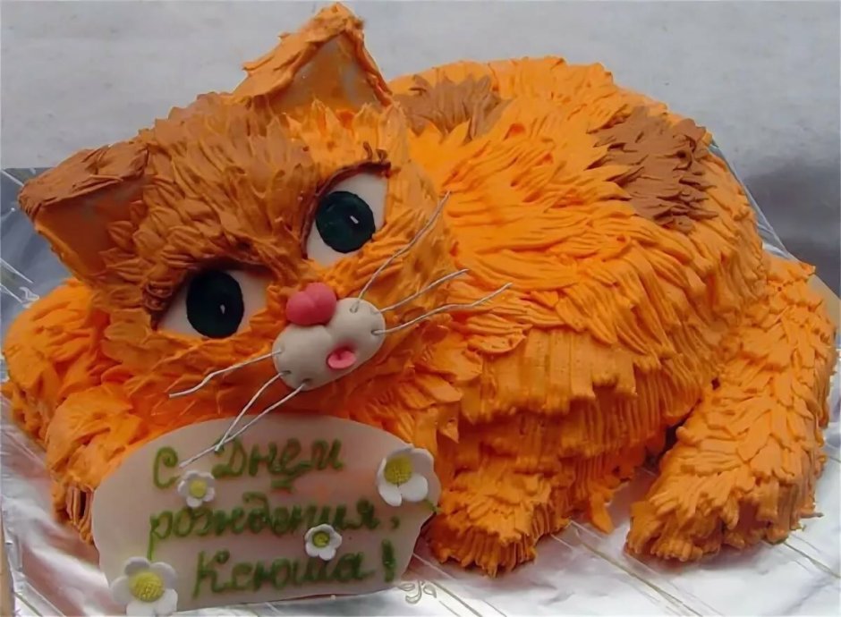 Торт кремовый котенок
