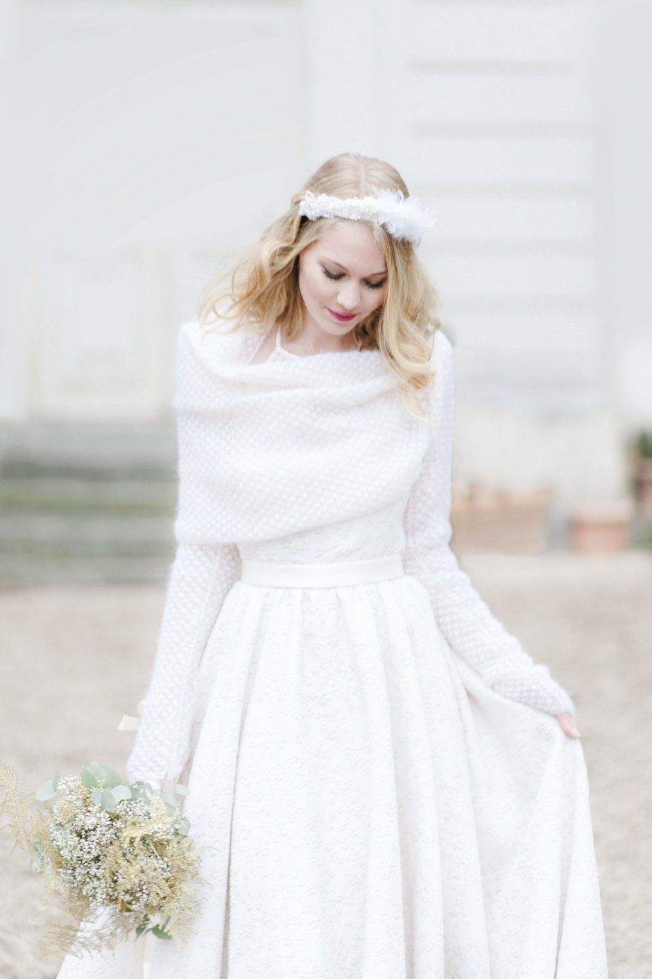 Зимние Свадебные платья бохо Шик