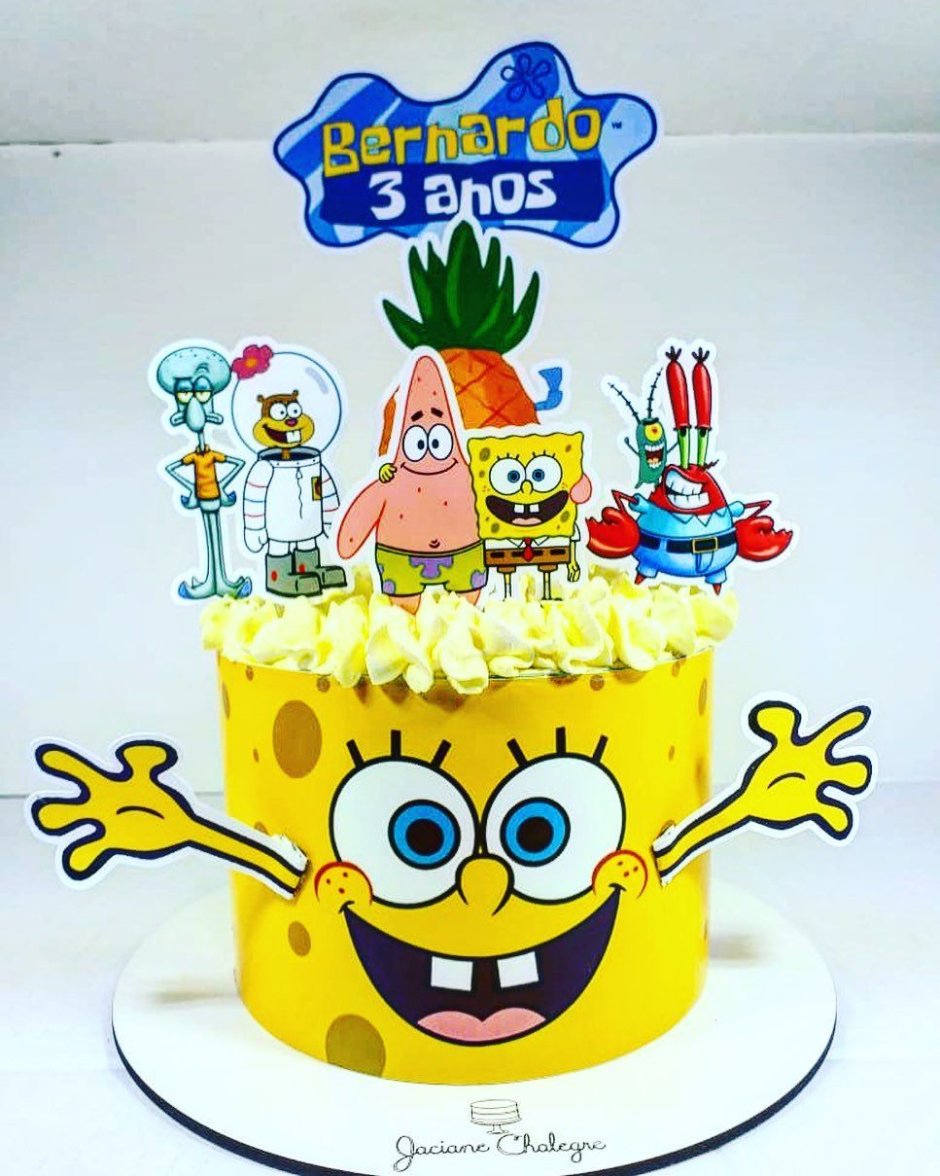 Торт для мальчика 5 лет на день рождения Спанч Боб