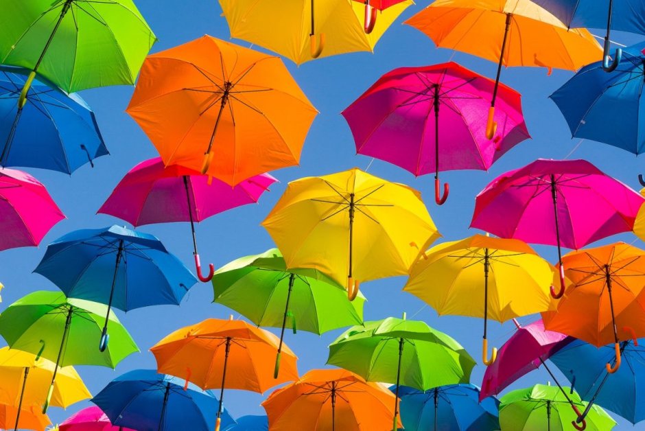 Зонтик цвета радуги