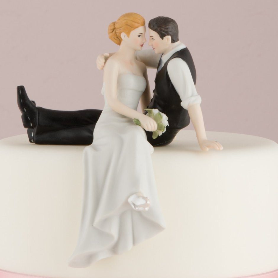 Свадебные торты одноярусные оригинальные для невесты и жениха