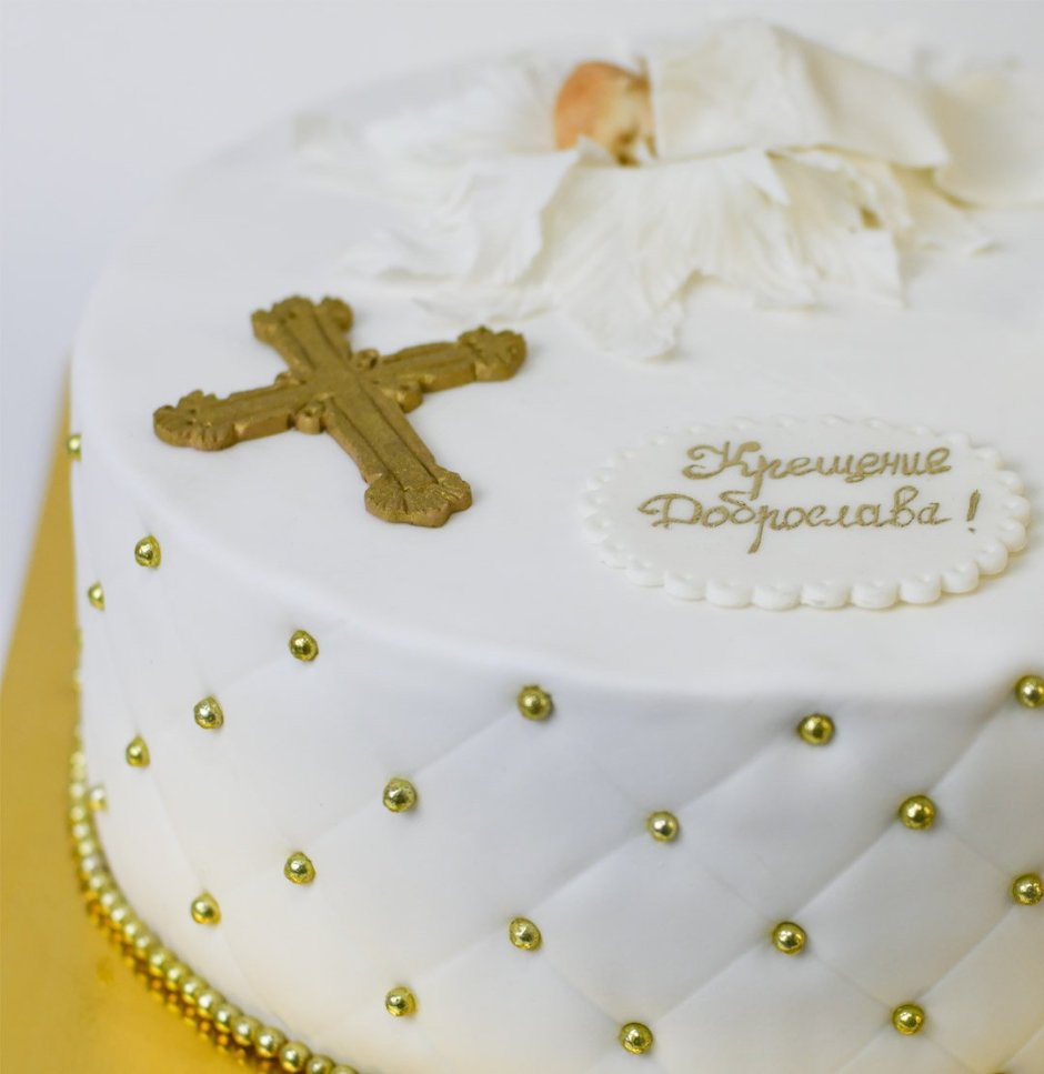 Торт на годик и крестины девочке