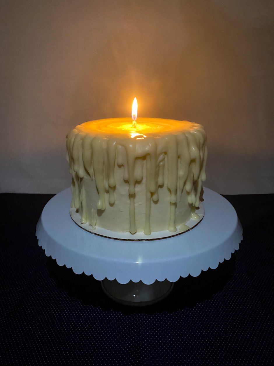 Торт в виде свечи