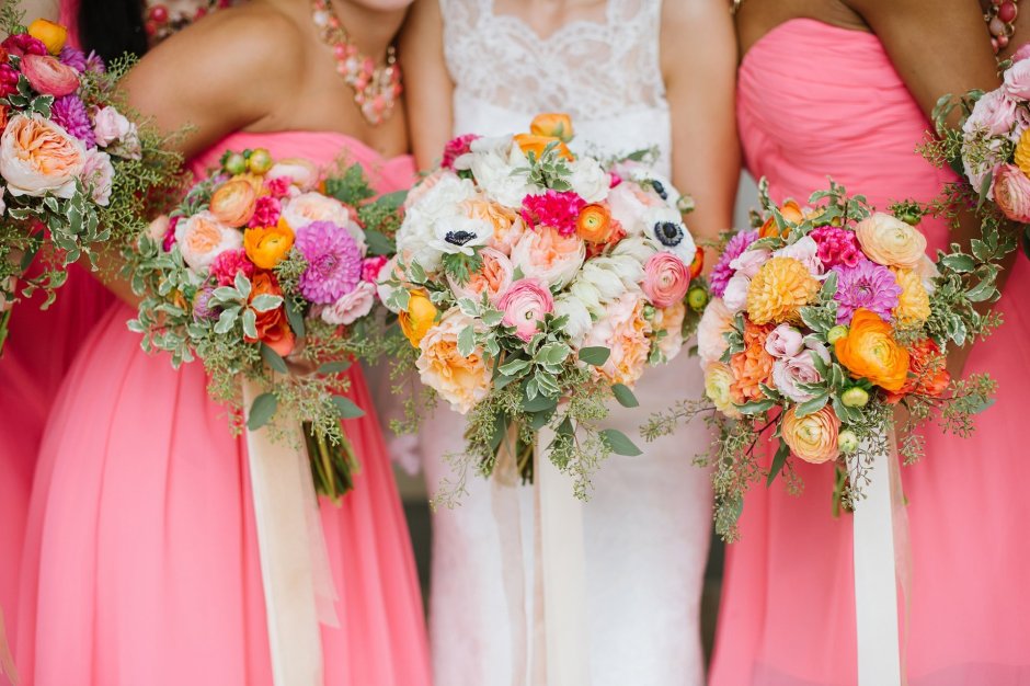 Цветные Свадебные платья