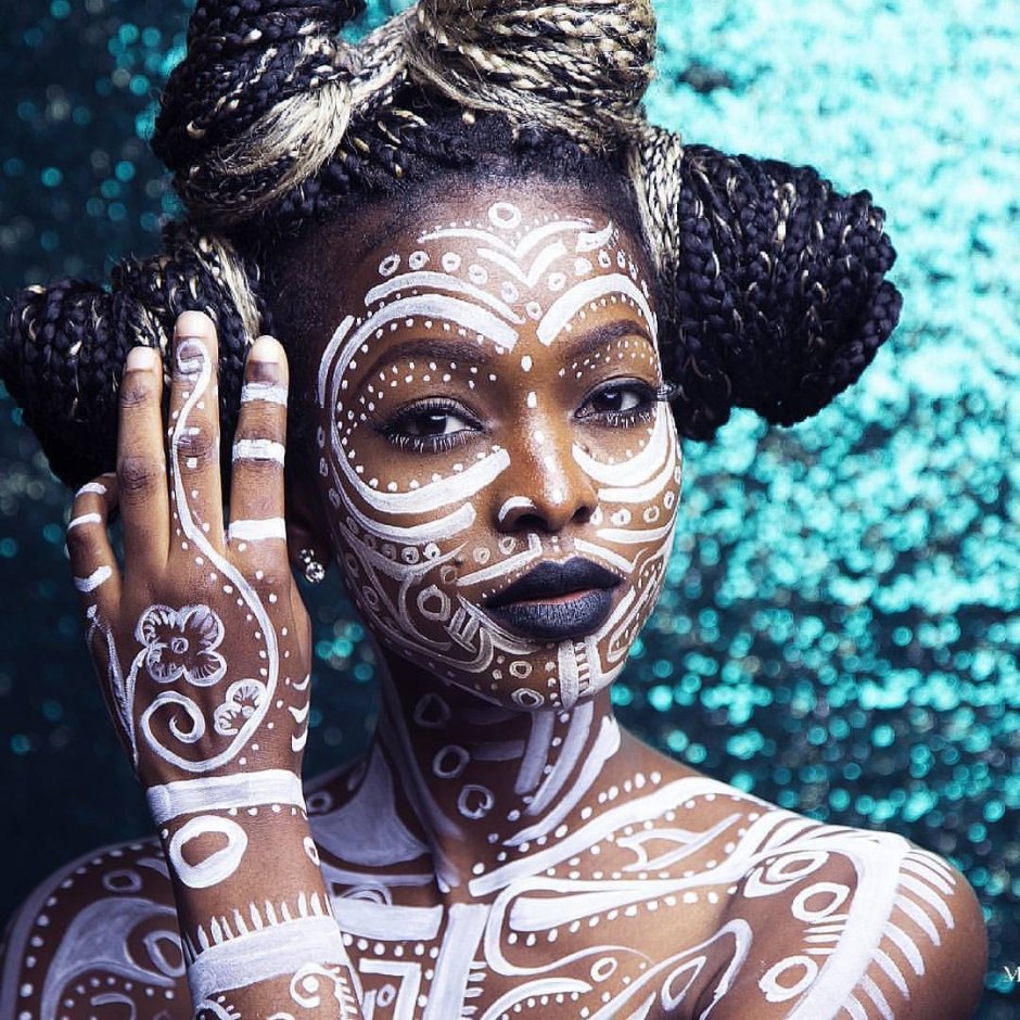 Этнический макияж фейс-арт