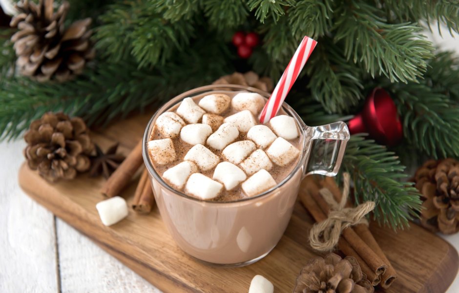 Рождественское какао с маршмеллоу