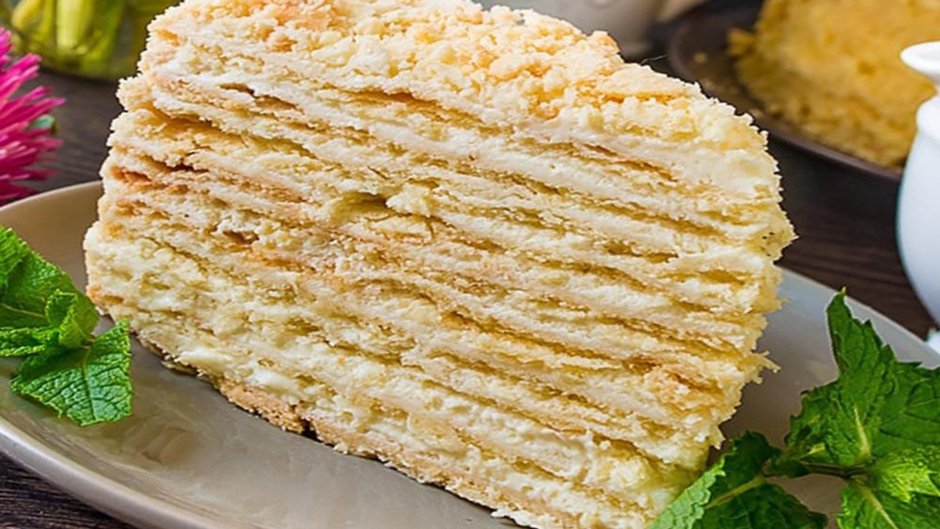 Торт Наполеон с пломбирным кремом