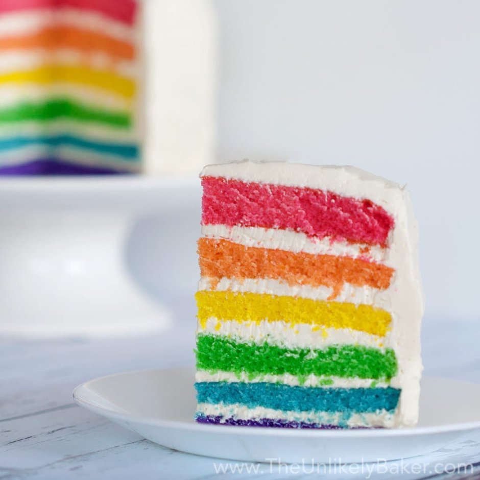 Радужный муссовый торт