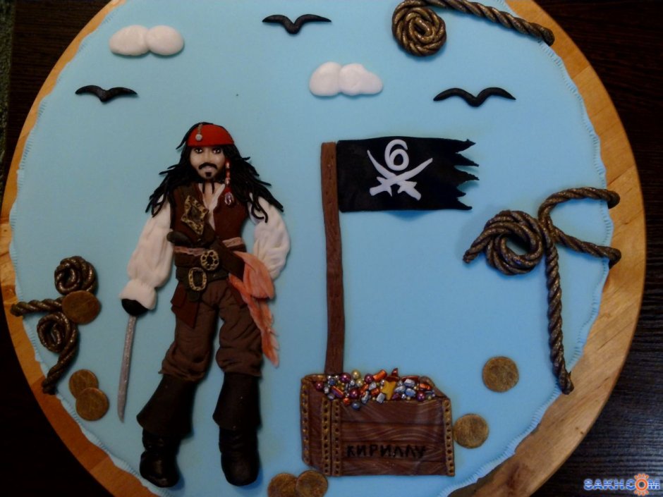 Пиратский торт Джек Воробей