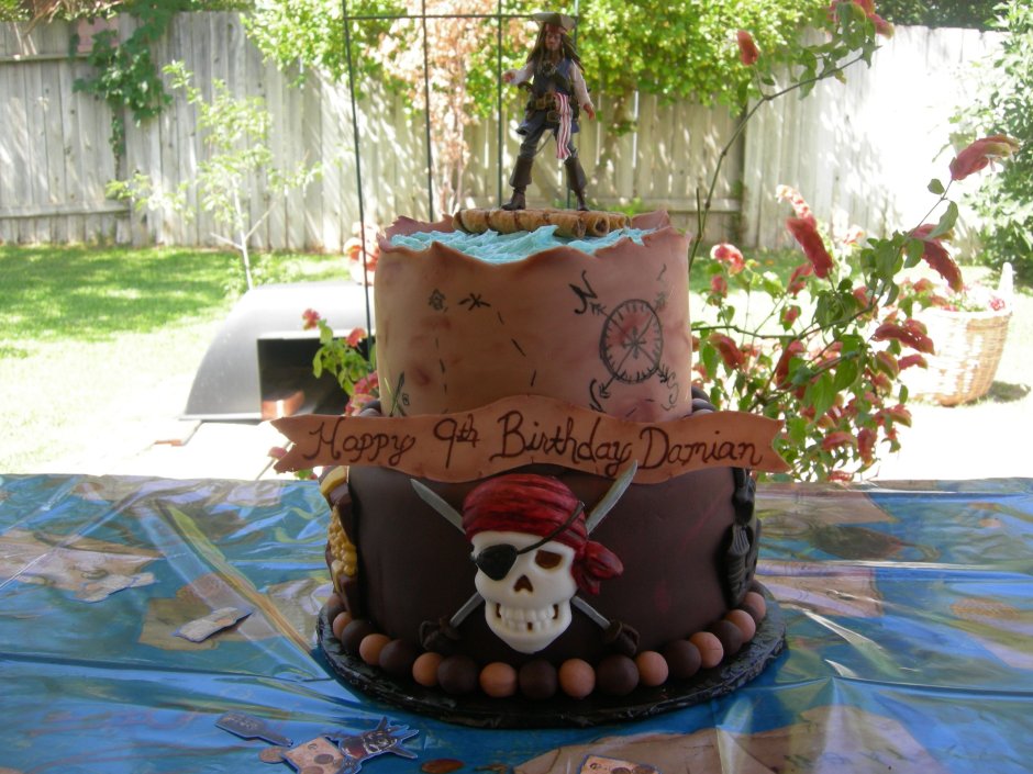 Торт лего пираты Карибского моря