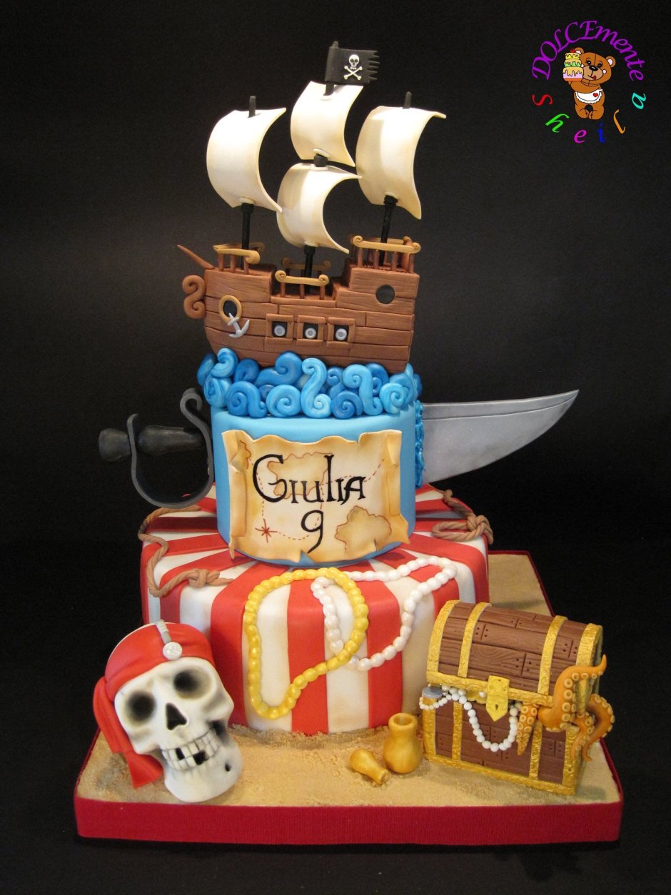 Торт пиратский для мальчика