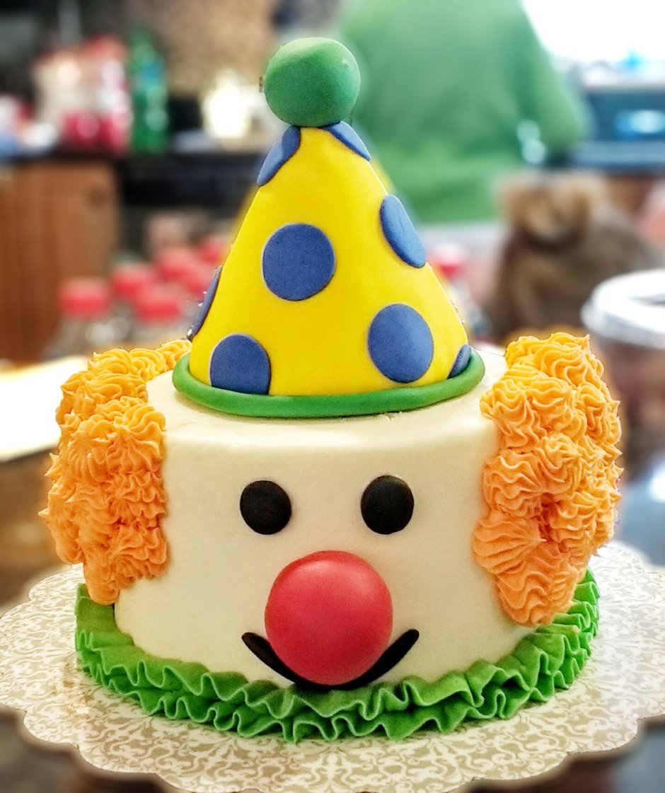 Детский торт с клоуном