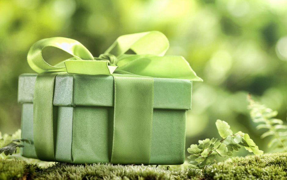 Подарок зеленый