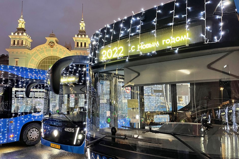 Новогодний Московский транспорт