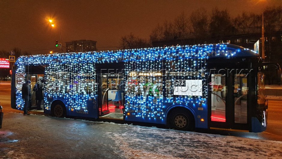 Электробус Москва зима