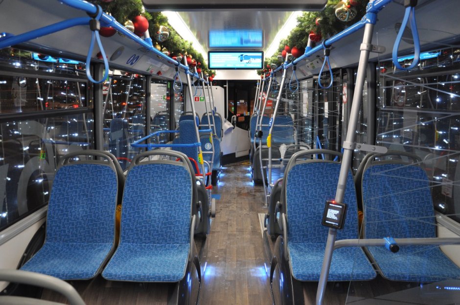 Электробусы в Москве в Мороз