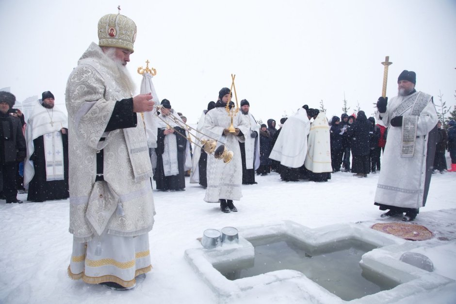 Великое освящение воды на крещение