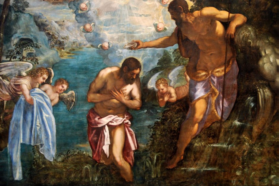 Тинторетто крещение Христа