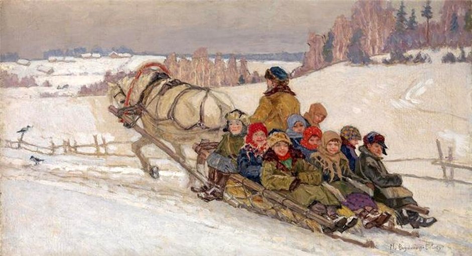Суриков в. и. взятие снежного городка 1891