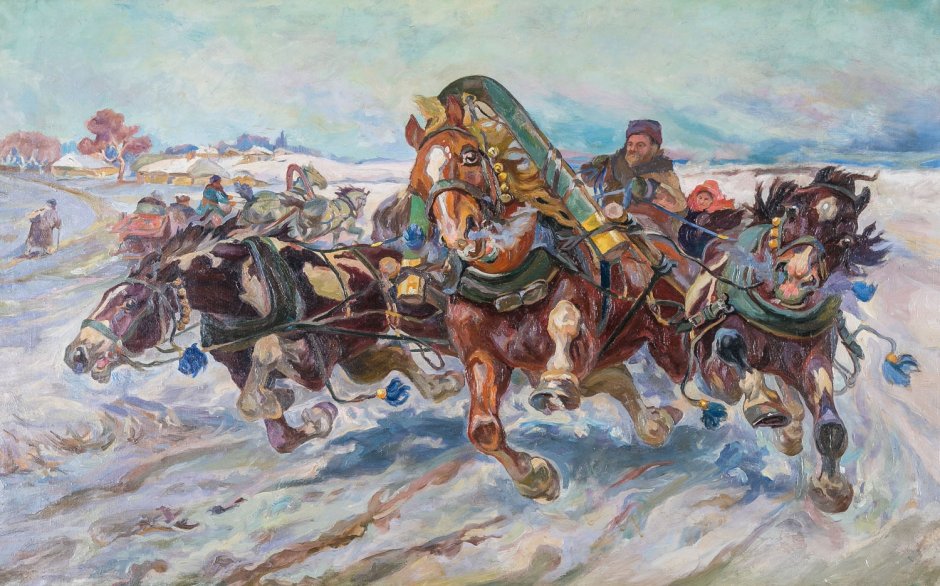 Б М Кустодиев Масленица 1919