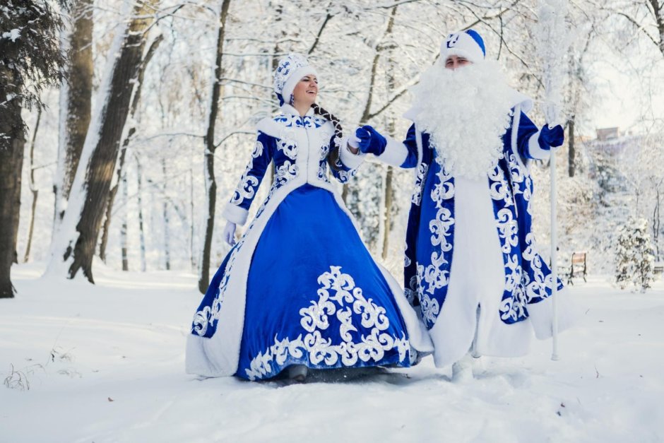 Шикарные костюмы Деда Мороза и Снегурочки
