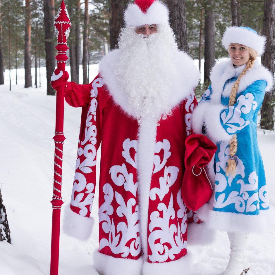 Дед Мороз и Снегурочка костюмы