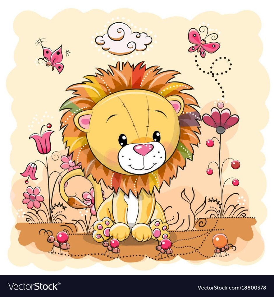 Львица с короной на голове
