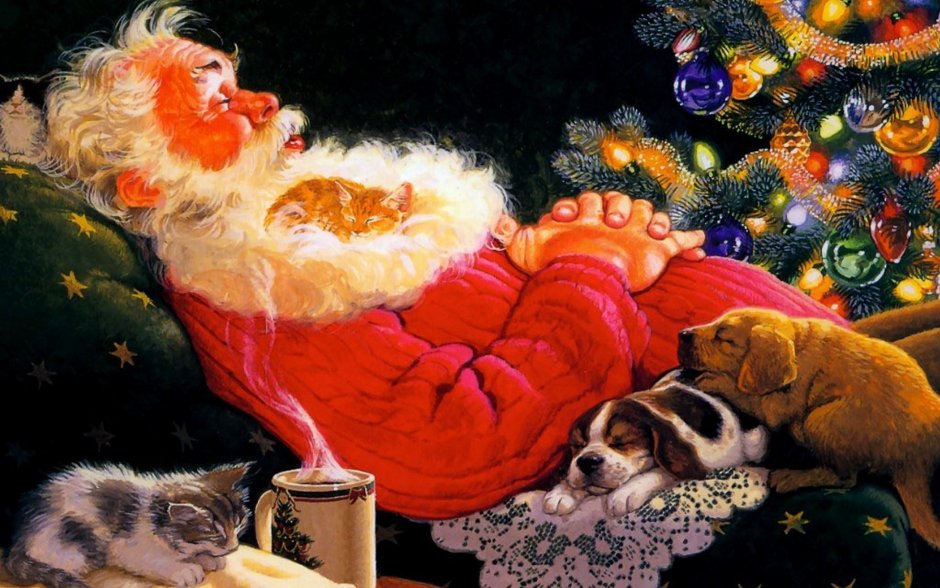 Дед Мороз спит