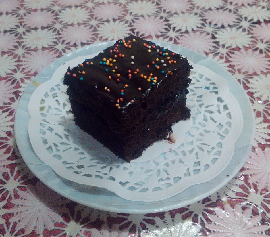 Шоколадный торт на кефире "Ноченька"