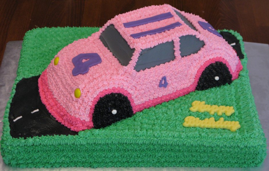 Торт с рисунком машины