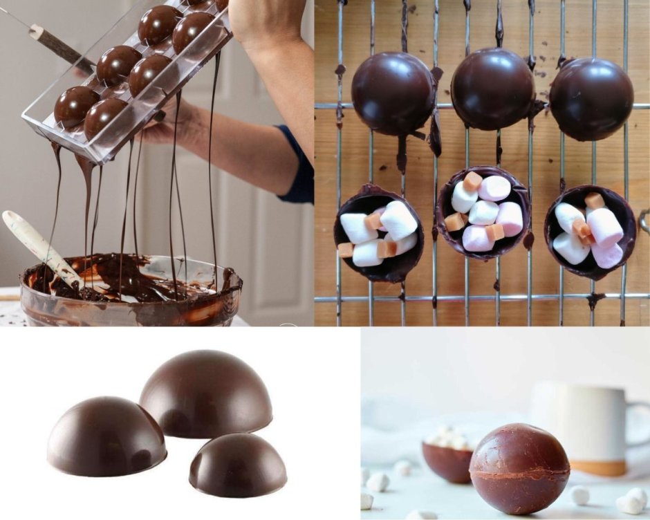 Шоколадные бомбочки с какао и маршмеллоу